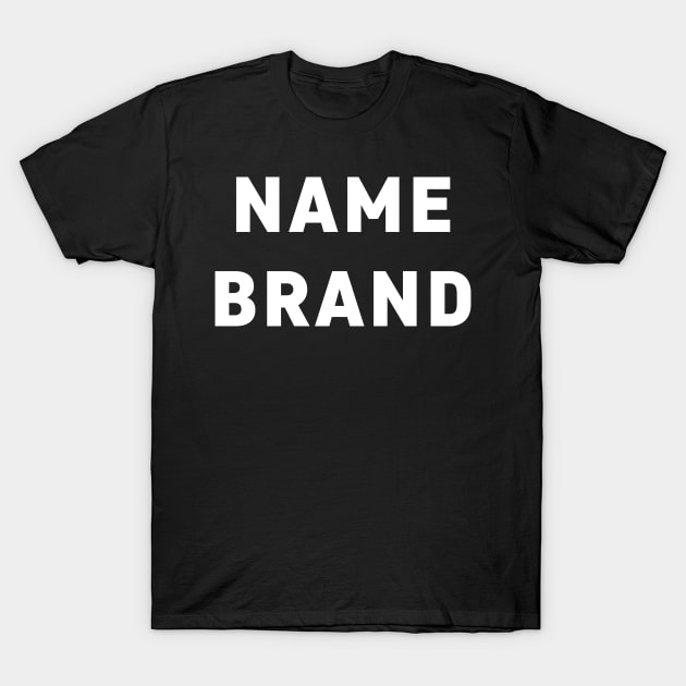 Name Brand (white) T-Shirt by A Mango Tees